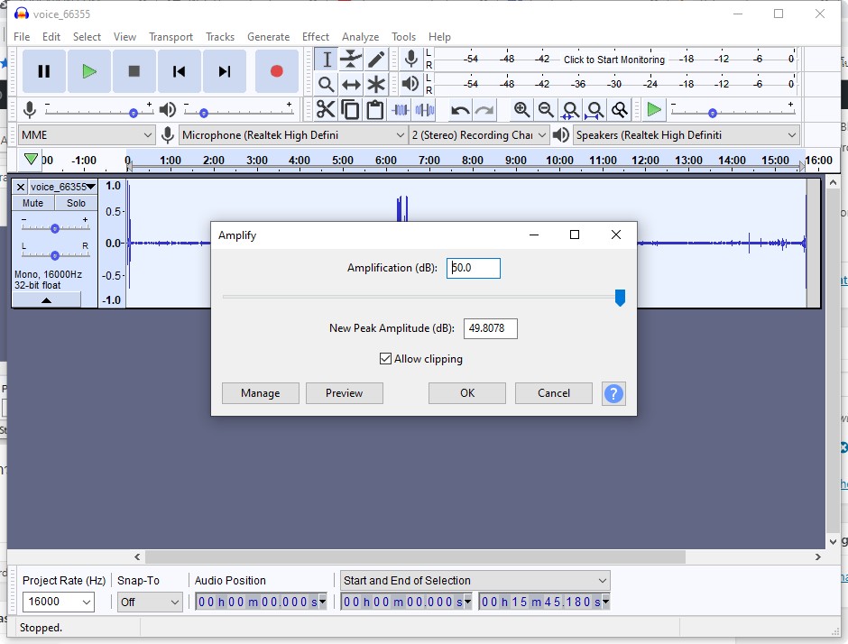 วิธีการปรับแต่งไฟล์เสียงให้ดังขึ้น แก้ปัญหาเสียงเบาด้วยโปรแกรม Audacity