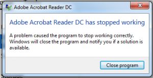 ปริ้นงานไม่ได้ขึ้น Error Adobe Acrobat Reader DC has stopped working ...