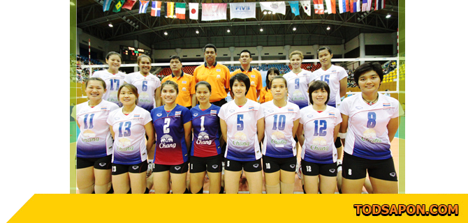 ทีมวอลเลย์บอลหญิงไทย ที่สร้างประวัติศาสตร์ ได้อันดับที่ 6 ของโลกใน เวิลด์ กรังด์ปรีซ์ 2011